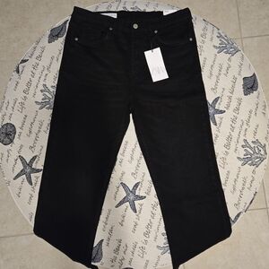 Zara flared cropped high waist TRF jeans